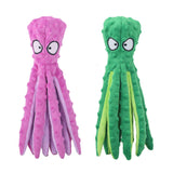 Whiskerspot Octopus Dog Toy - Indestructible Squeaky Chew Toy for Aggressive Chewers, No-Stuffing Crinkle Plush for Puppy Teething