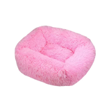 Rectangular Plush Dog Cushion Bed | Washable Calming Pet Bed