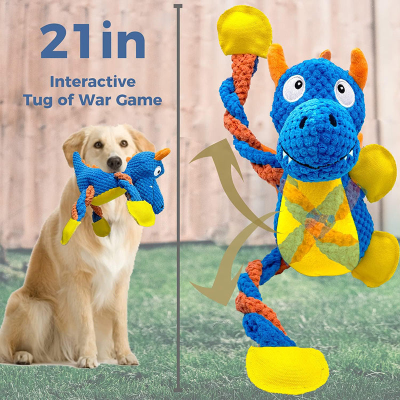 Robust Plush Dog Toy – Durable Squeaker Toy for Aggressive Chewers
