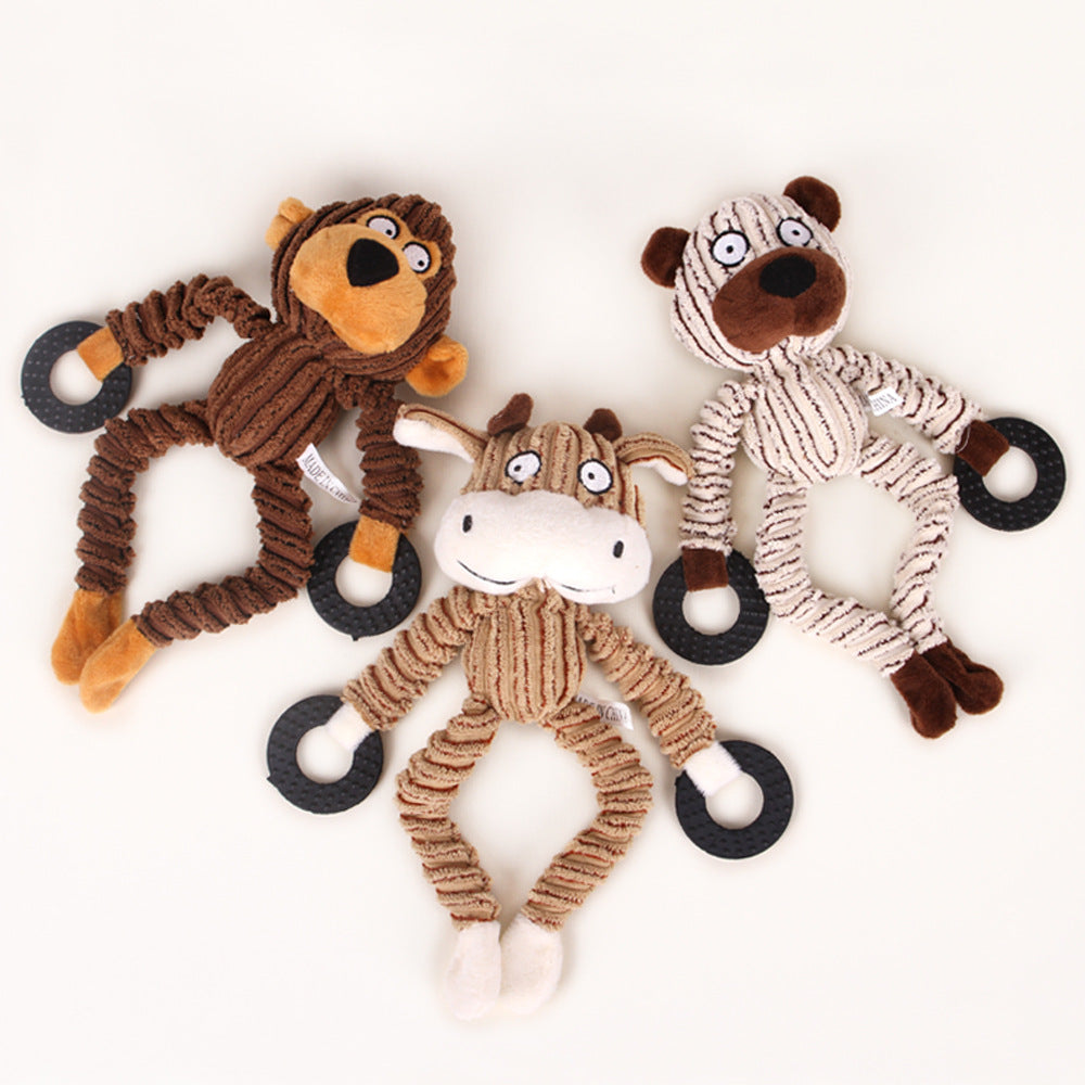 Robust Plush Dog Toy – Durable Squeaker Toy for Aggressive Chewers