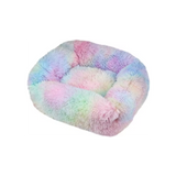 Rectangular Plush Dog Cushion Bed | Washable Calming Pet Bed