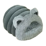 CozyCat Ear Bed | Fluffy Semi-Enclosed Cat Cave with Plush Cushion