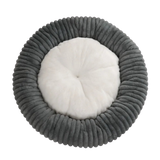 Soft Plush Round Bed for Dogs and Cats | Washable Cozy Calming Nest