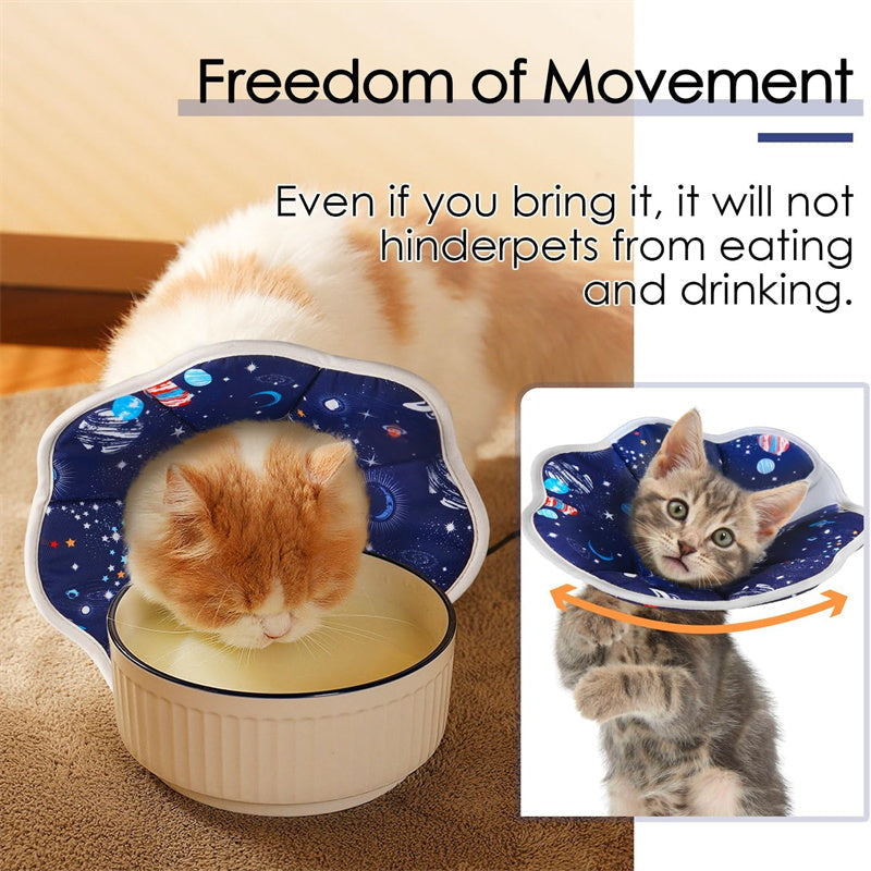 Adjustable Cat Recovery Cone Collar – Soft Protective Neck Cone for Cats