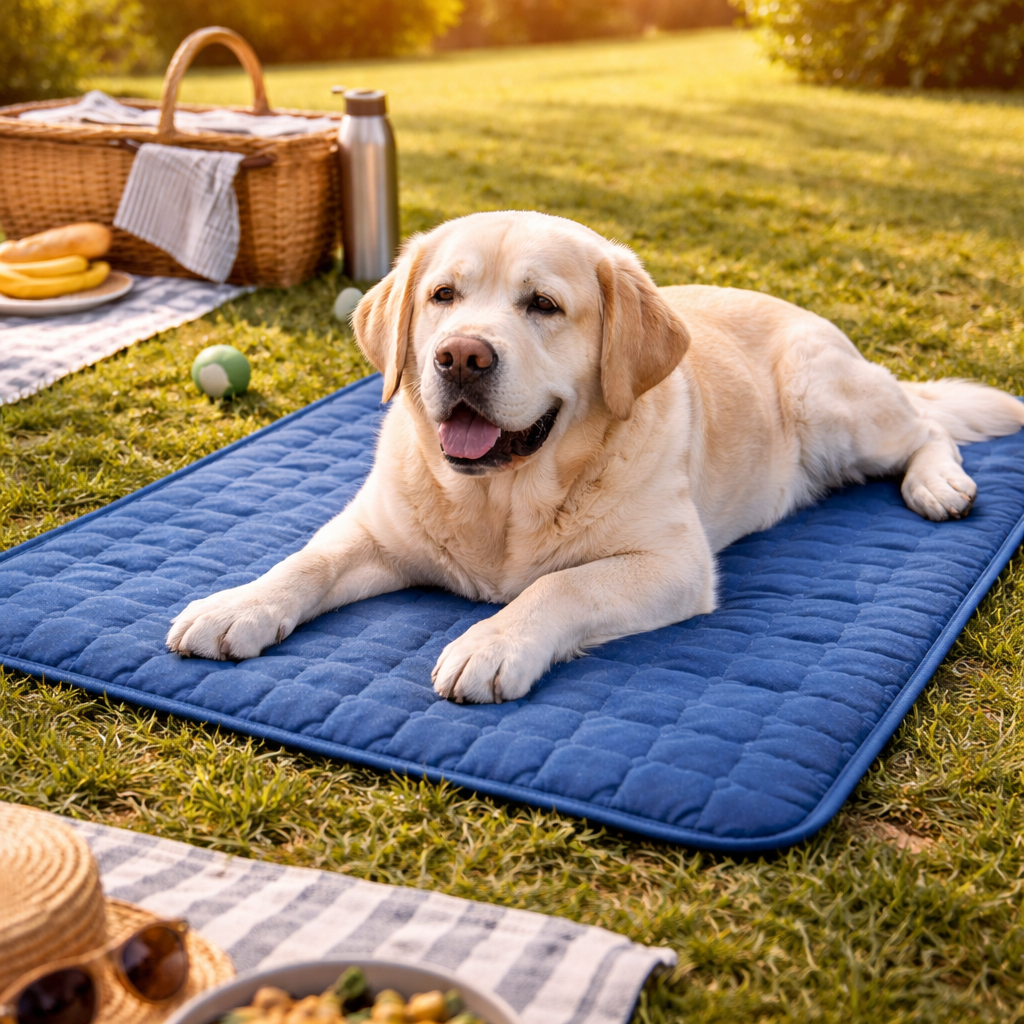 Dog Cooling Mat – Breathable Self‑Cooling Pad for Summer, Lightweight & Washable