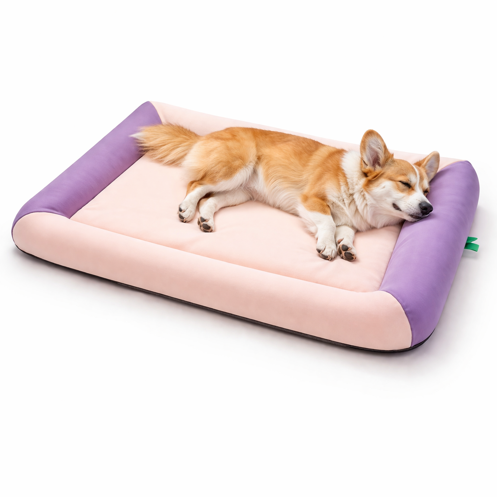 Cooling Dog Bed for Summer – Waterproof & Washable Pet Bed with Raised Edges
