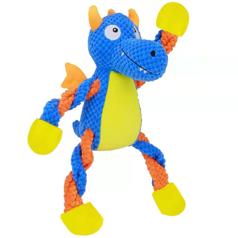 Robust Plush Dog Toy – Durable Squeaker Toy for Aggressive Chewers