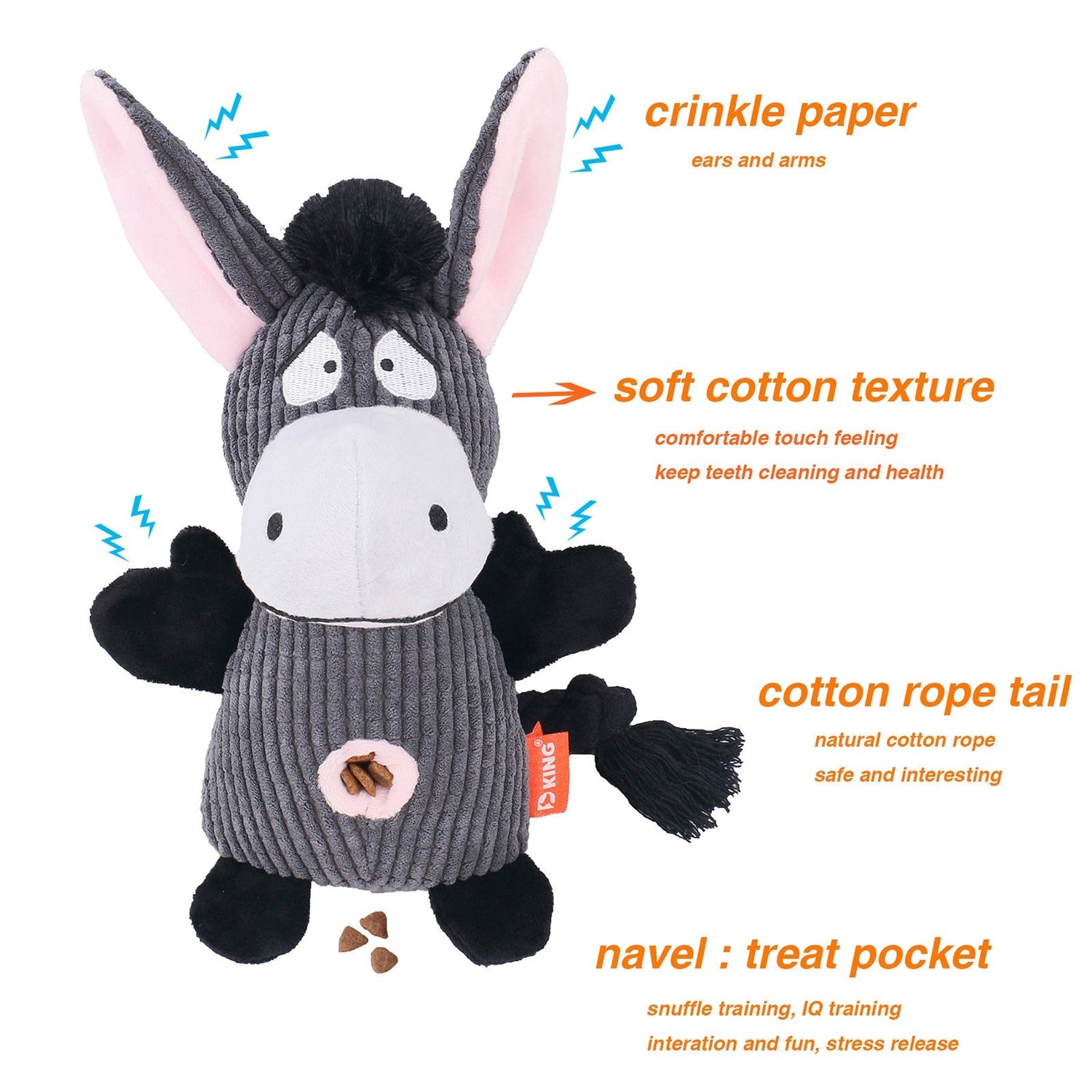 Robust Plush Dog Toy – Durable Squeaker Toy for Aggressive Chewers