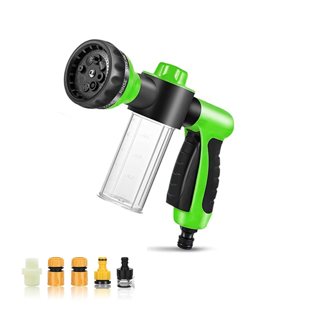 Dog Shower Sprayer with Soap Dispenser | 8 Water Modes & Adjustable Pressure