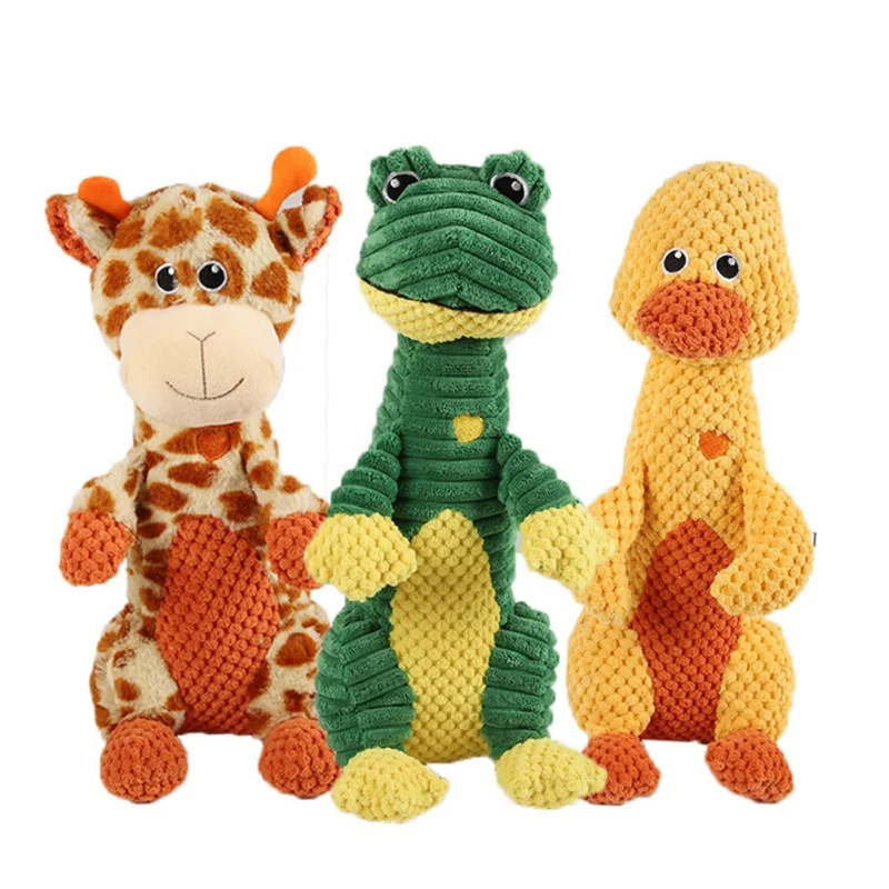 Robust Plush Dog Toy – Durable Squeaker Toy for Aggressive Chewers