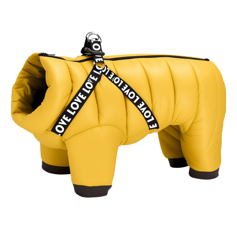 Dog Puffer Jumpsuit | Waterproof Full-Body Winter Warmth