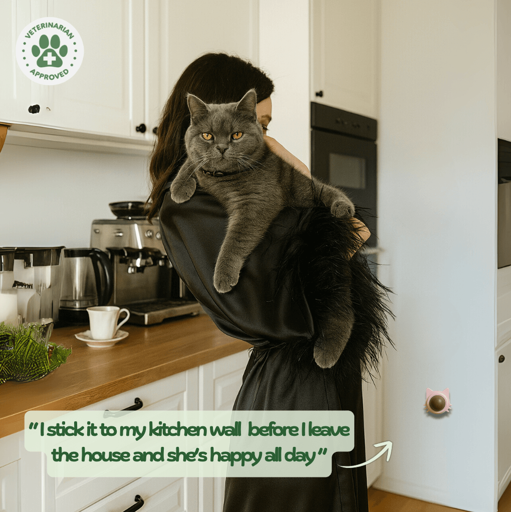Catnip Therapy Ball | Wall-Mounted Cat Toy – Stress Relief & Play