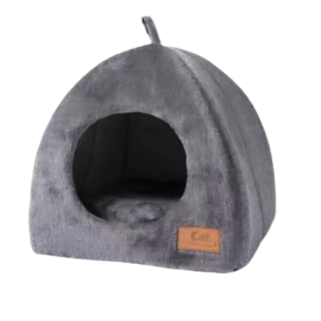 Cat Cave House | Soft Indoor Bed with Memory Foam Cushion