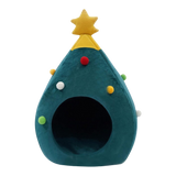 Christmas Tree Cat Bed | Cozy Holiday Hideaway Cave