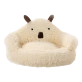 Cat Plush Bed | Winter Cozy Nest with Ears Design