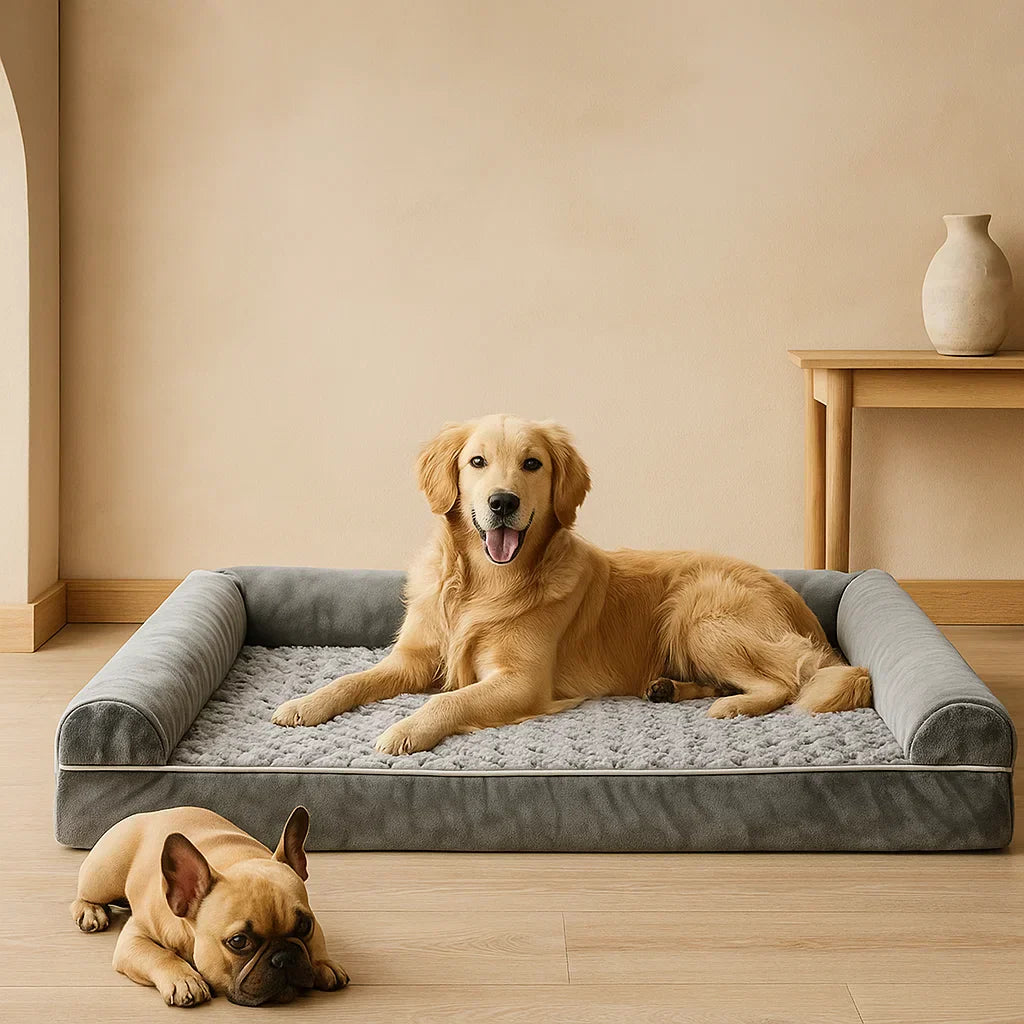 Luxury Dog Bed | Plush Washable Bed for Large Dogs