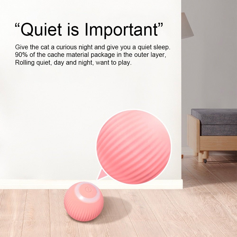 Automatic Interactive Ball Toy | Rechargeable Smart Cat Toy - Fun Rolling Play Ball
