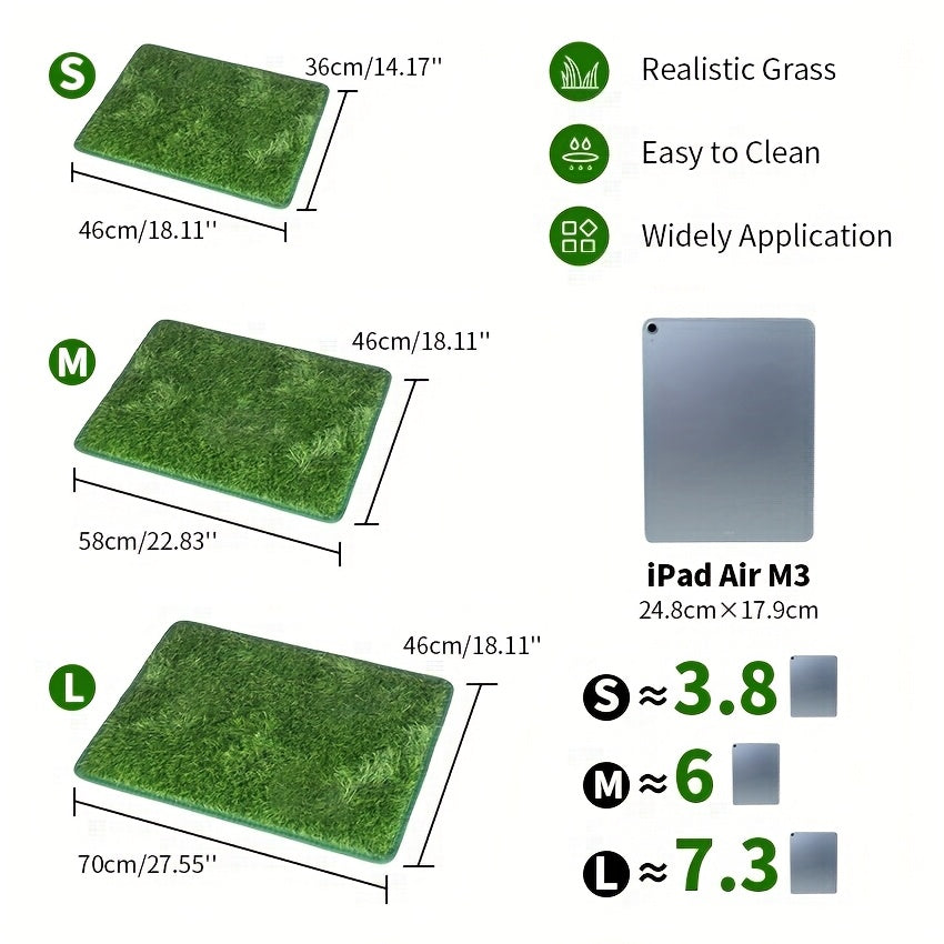 Washable Dog Grass Pee Pad – Reusable Artificial Turf Potty Training Mat
