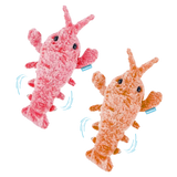 Lobster Interactive Jumping Pet Toy | USB Rechargeable Moving Plush Toy for Dogs & Cats