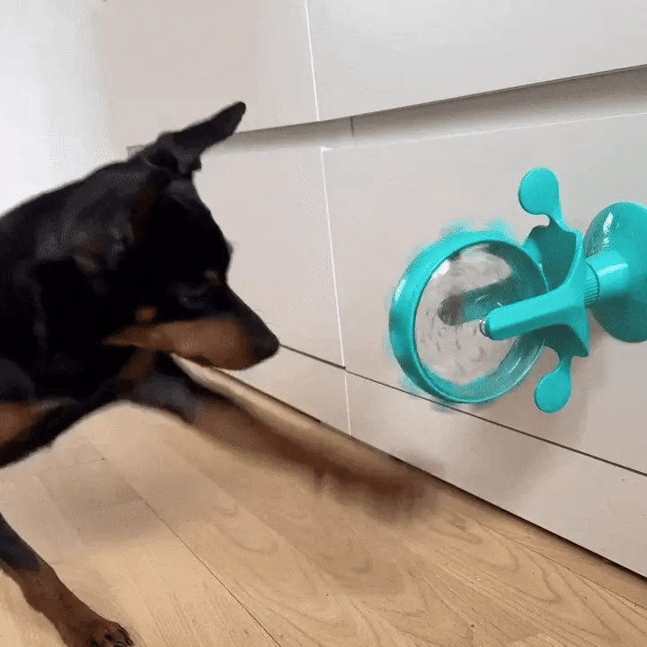 Interactive Spinning Food Dispenser Toy | Slow Feeder for Dogs & Cats with Suction Base