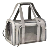 Airline Approved Dog Travel Carrier | Foldable Pet Bag with Breathable Mesh & Safety Clip