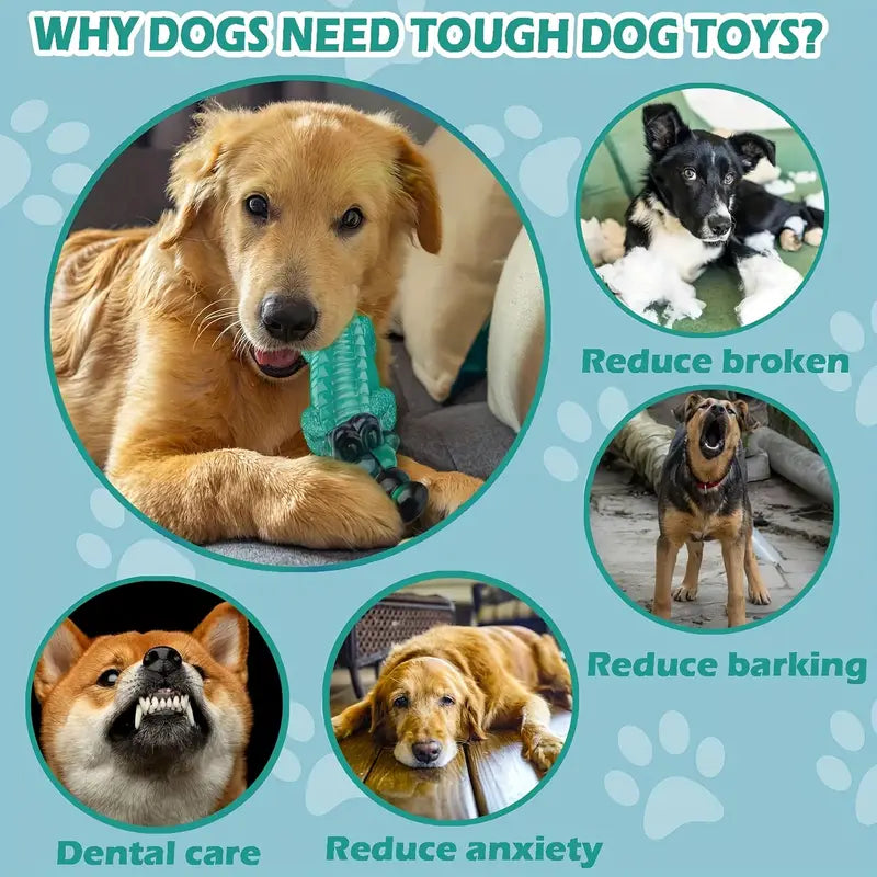 Durable Green Crocodile Dog Toy | Tough Chew Toy for Strong Chewers