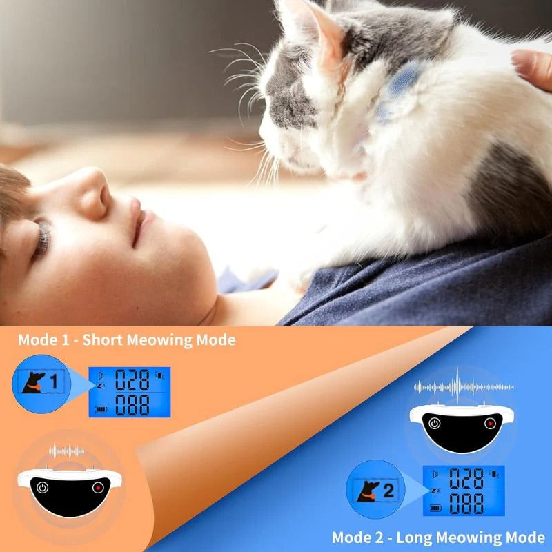 Adjustable Cat Training Collar | Gentle Sound & Vibration Feedback