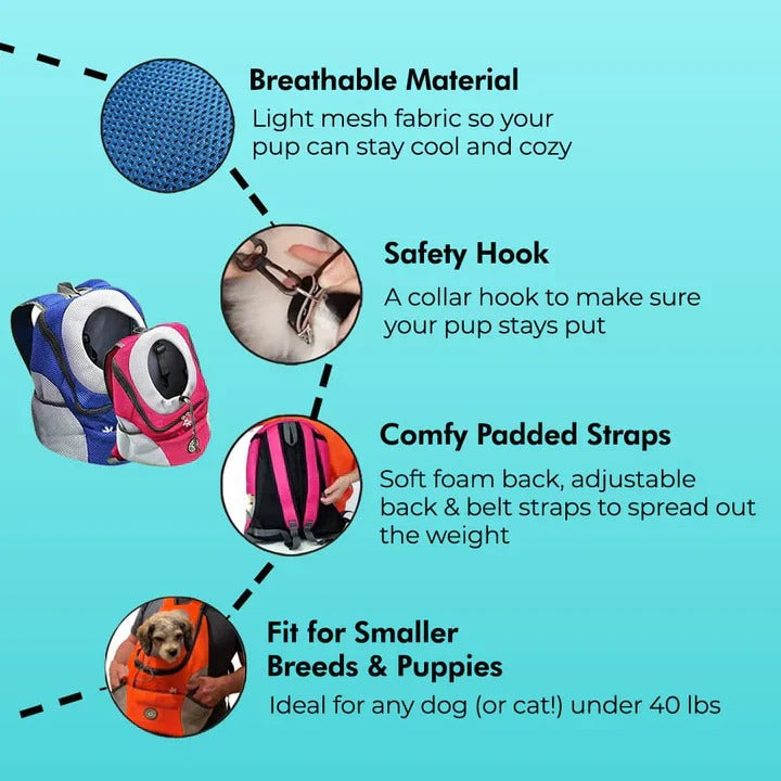 Front-Facing Dog Carrier Backpack – Comfortable Hands-Free Pet Travel