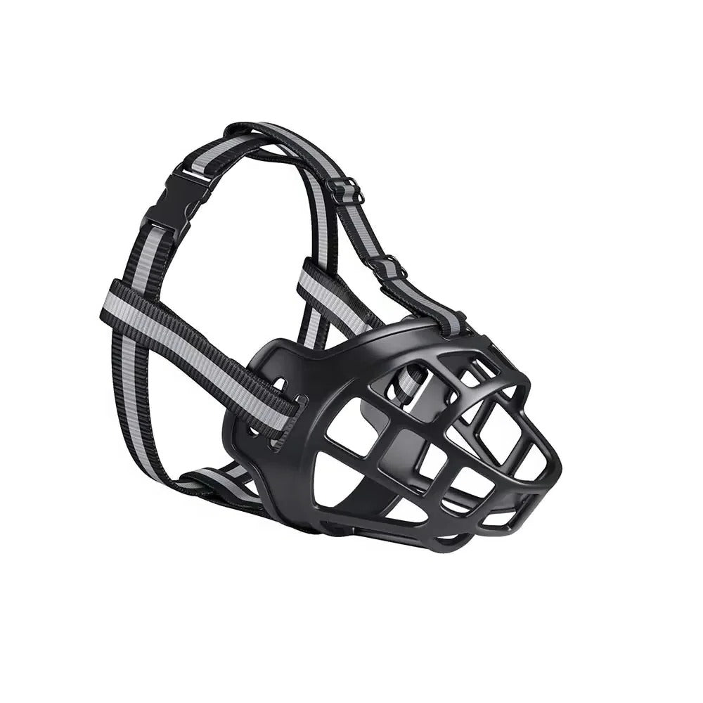 Reflective Adjustable Dog Muzzle – Breathable & Secure Fit