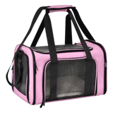 Airline Approved Dog Travel Carrier | Foldable Pet Bag with Breathable Mesh & Safety Clip