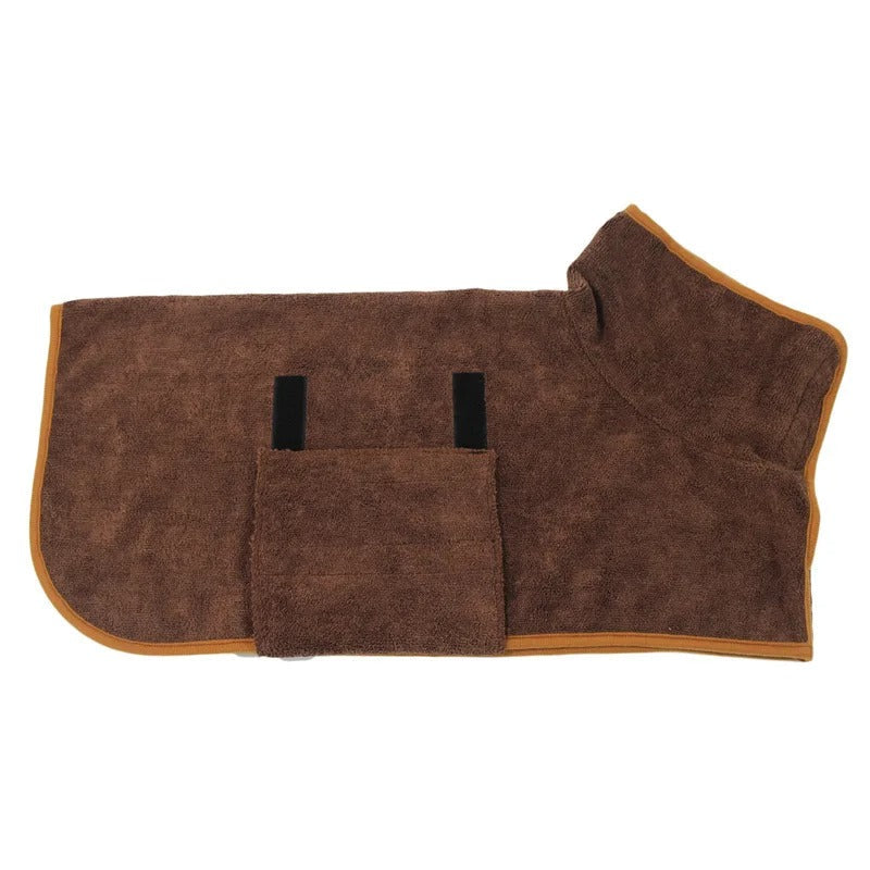 Microfiber Dog Bathrobe | Quick-Drying Adjustable Drying Coat for Dogs