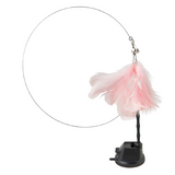Interactive Cat Toy with Suction Cup | Colorful Feather Birds & Bells for Endless Play