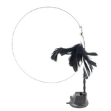 Interactive Cat Toy with Suction Cup | Colorful Feather Birds & Bells for Endless Play