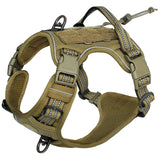 Adjustable Anti-Pull Dog Harness | Tactical MOLLE System - Reflective & Secure Fit