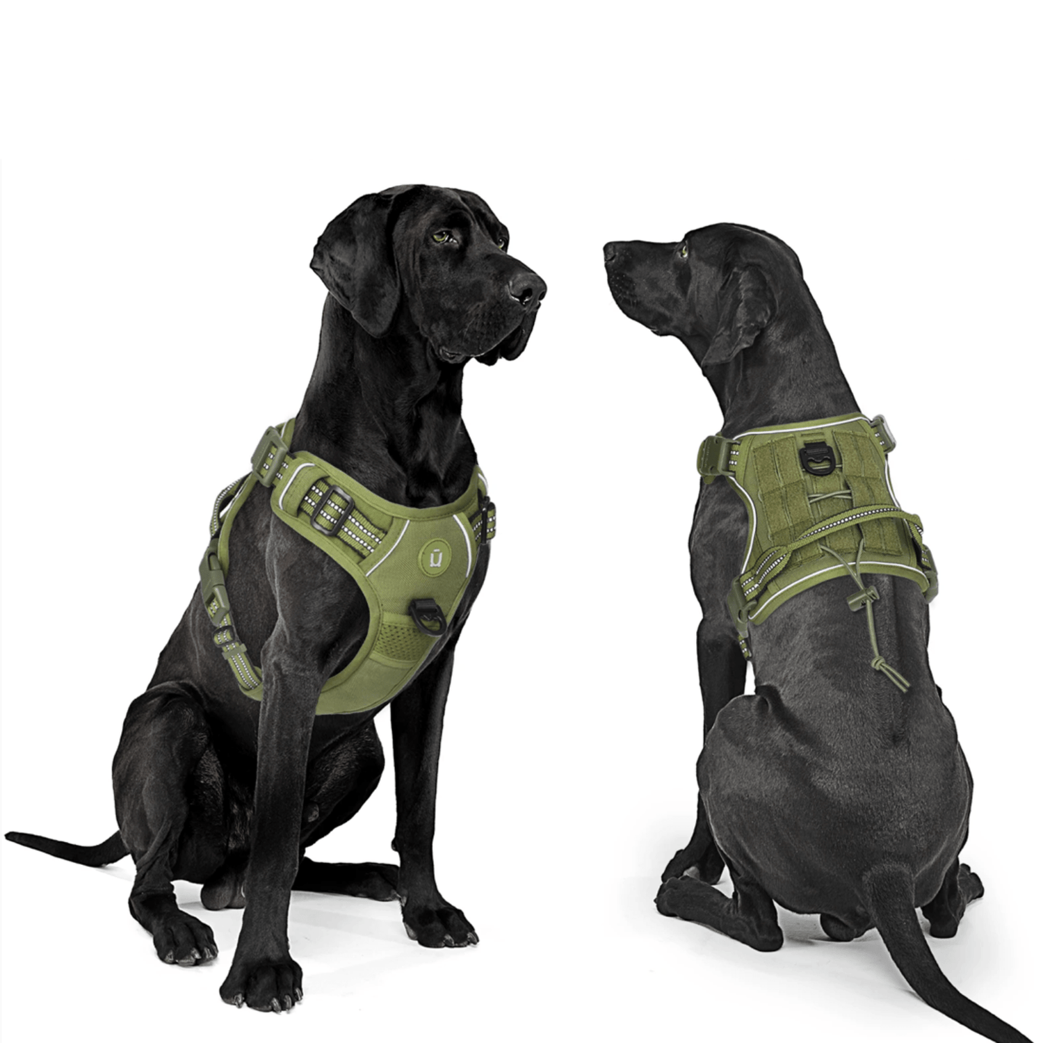 Adjustable Anti-Pull Dog Harness | Tactical MOLLE System - Reflective & Secure Fit